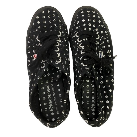 Superga x 10 Corso Como S009J40 Canvas Contrasting Circle Print Black 39 EU - Picture 5 of 11